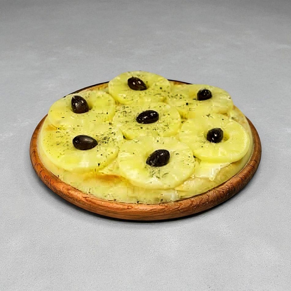 Pizza Muzzarella y Ananá Grande
